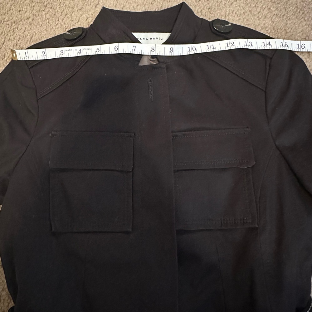 Zara Basic Military Style Belted Jacket - image 7
